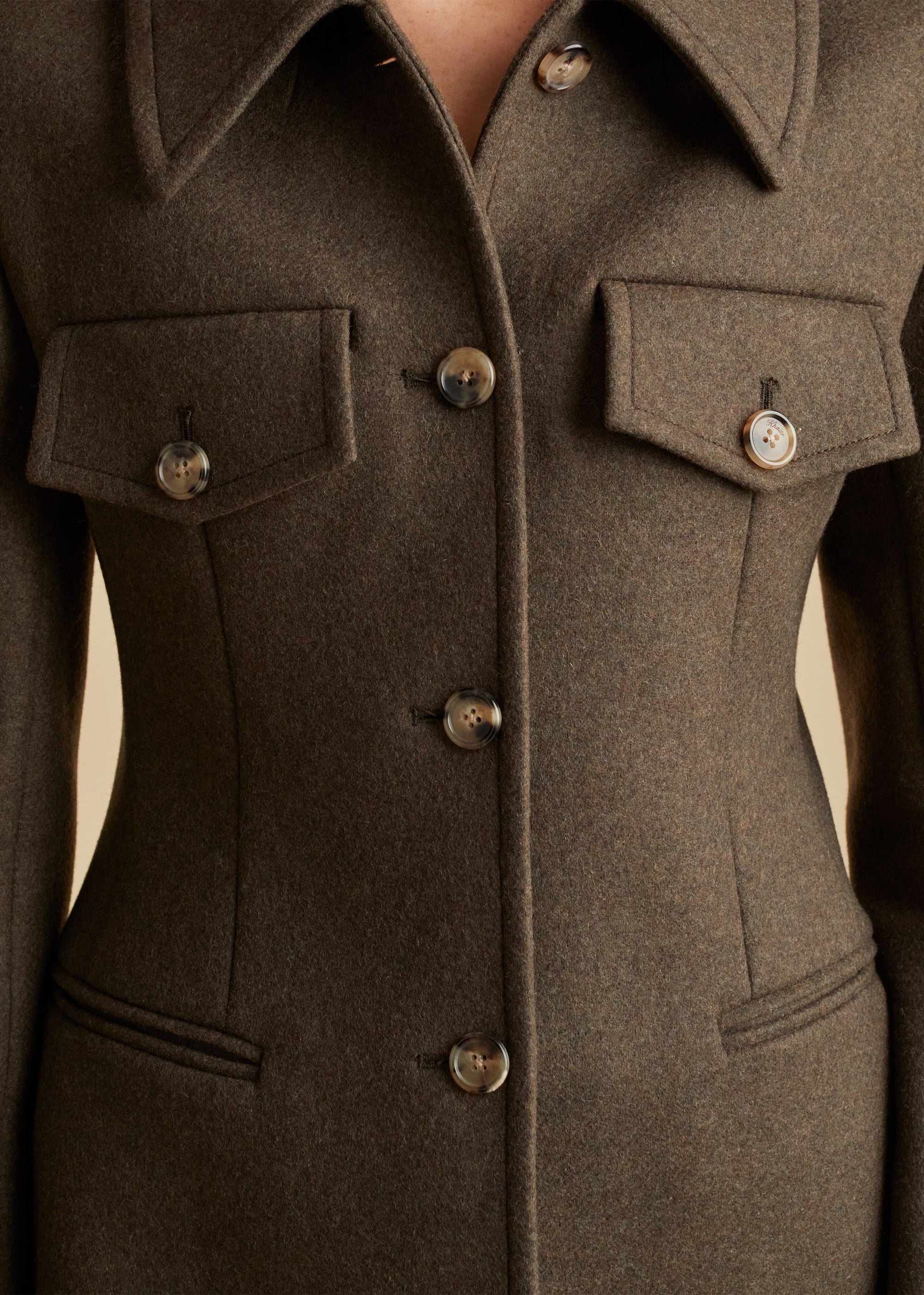 Veste Turley en laine - Army Melange