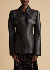 Veste Turley en cuir - Black