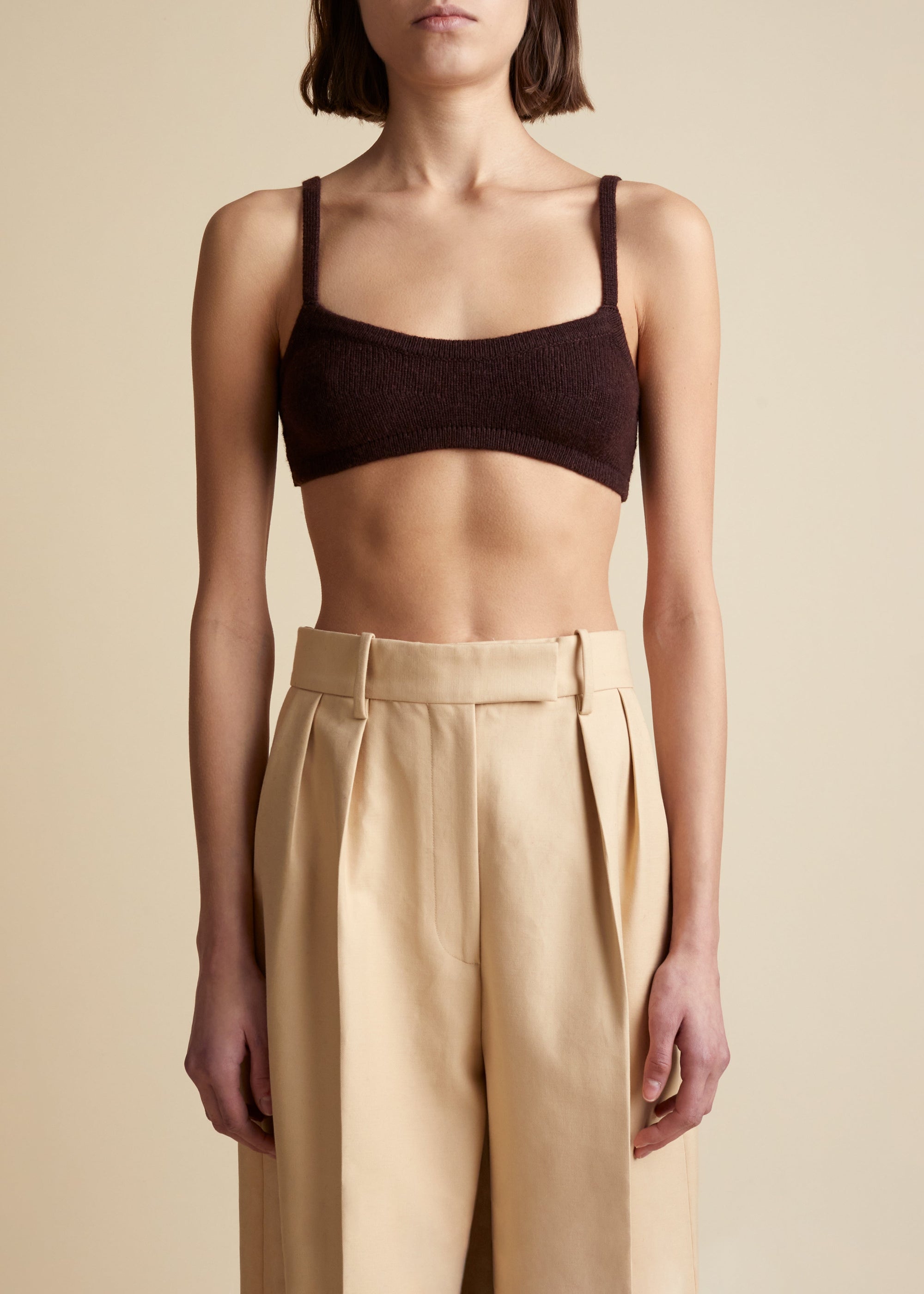 Bralette Vara en cachemire - Rosewood