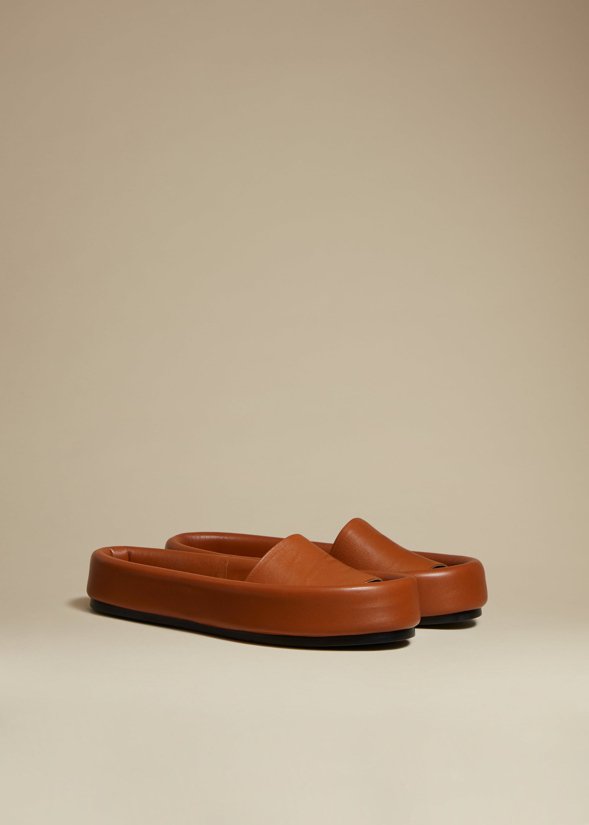 Sandales Venice en cuir - Caramel