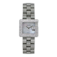 Montre à quartz 3600 en acier & Diamants - Silver
