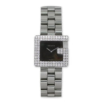 Montre à quartz 3600 en acier & Diamants - Black