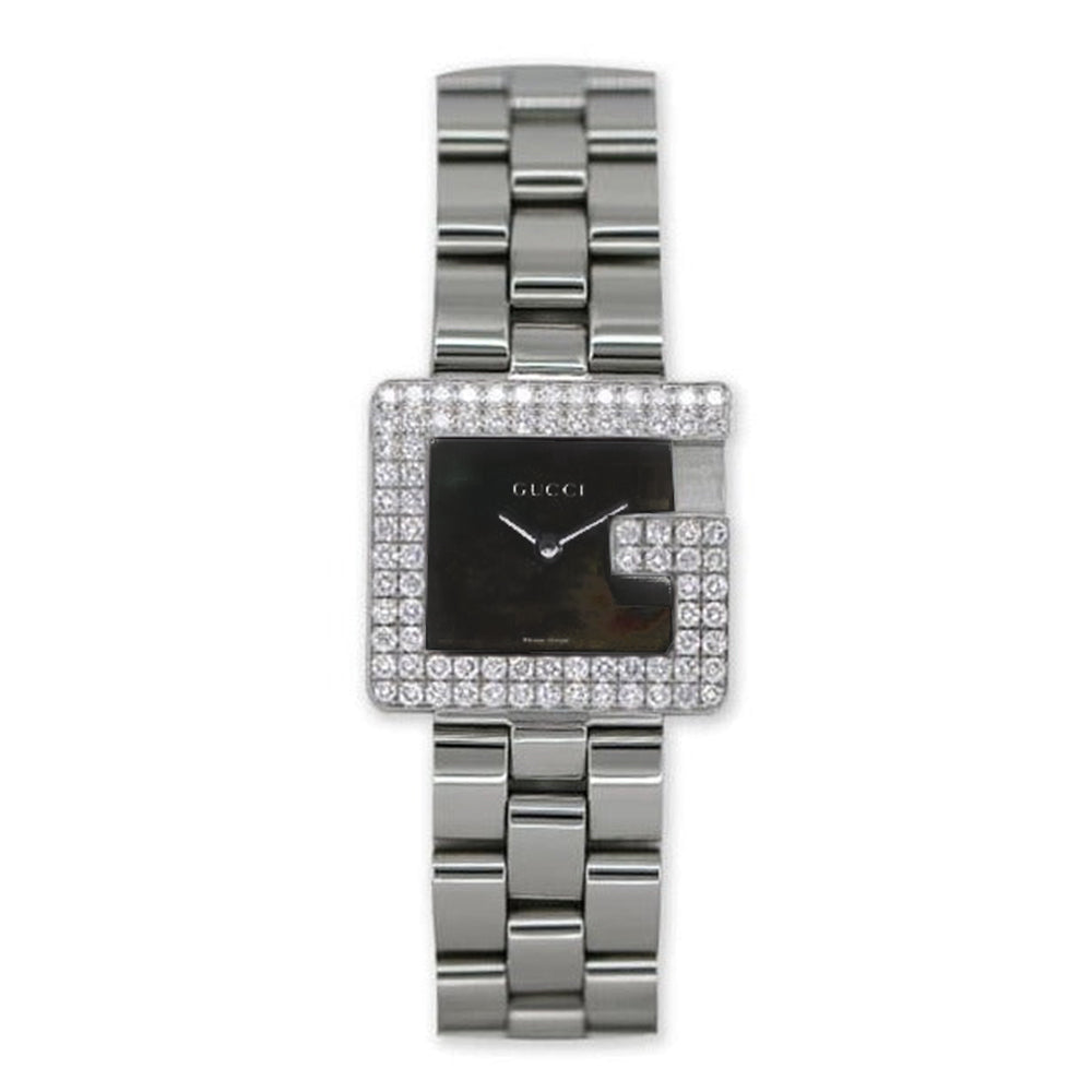 Montre à quartz 3600 en acier & Diamants - Black