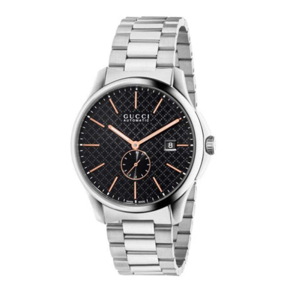 Montre automatique G-Timeless Large en acier - Black