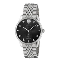 Montre automatique G-Timeless à index stars en acier - Black
