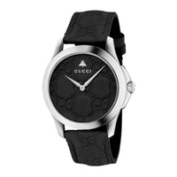 Montre à quartz G-Timeless monogramme en acier - Black Signature