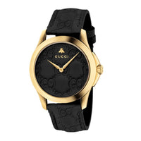 Montre à quartz G-Timeless monogramme en plaqué or - Black