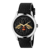 Montre à quartz G-Timeless à motif abeille coloré en acier - Black & Bee