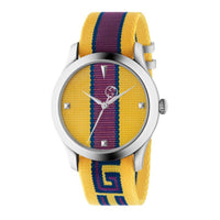 Montre à quartz G-Timeless bicolore en acier - Yellow