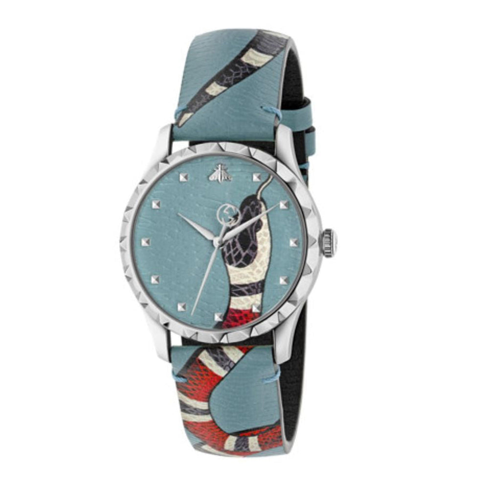 Montre à quartz G-Timeless Snake en acier - Blue & Snake