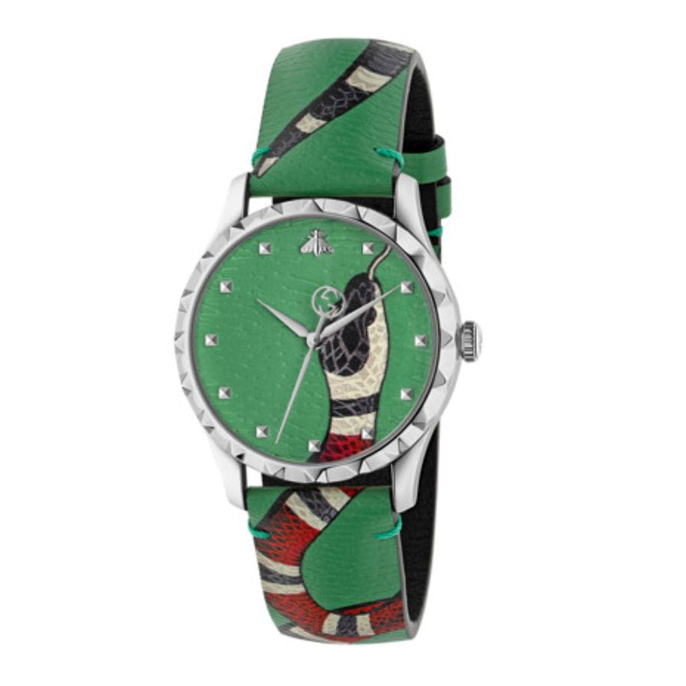 Montre à quartz G-Timeless Snake en acier - Green & Snake