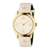Montre à quartz G-Timeless en plaqué or - Bee & White