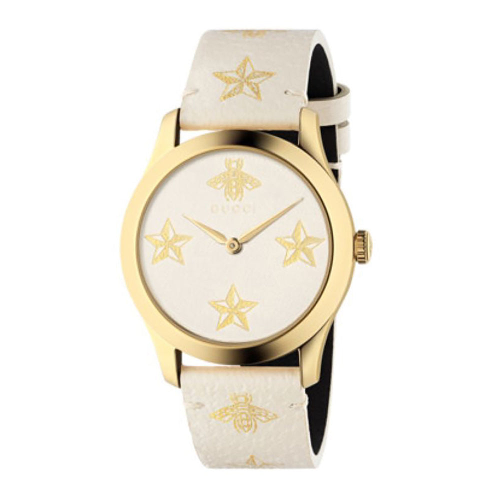 Montre à quartz G-Timeless en plaqué or - Bee & White