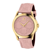 Montre à quartz G-Timeless monogramme en plaqué or - Pastel Pink
