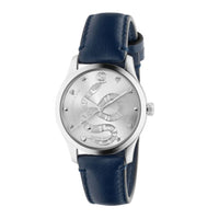 Montre à quartz G-Timeless à cadran serpent en acier - Blue