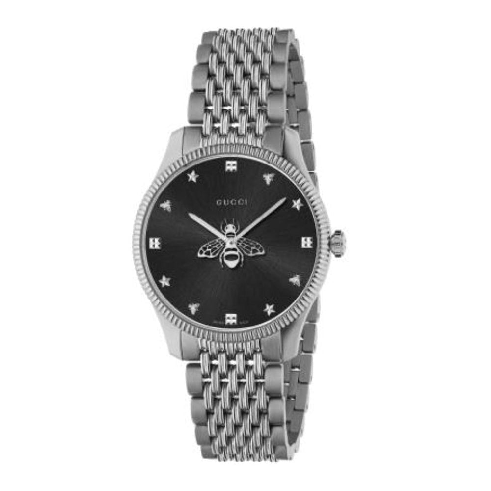 Montre à quartz G-Timeless à motif abeille en acier - Black