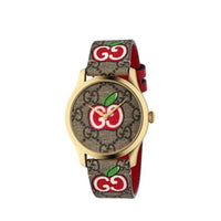 ZNO STOCK Montre à quartz G-Timeless en or jaune PVD - Camel & Red
