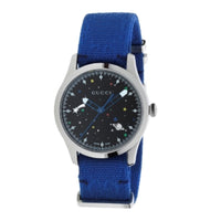 Montre à quartz G-Timeless à motif galaxy en acier - Black & Stars