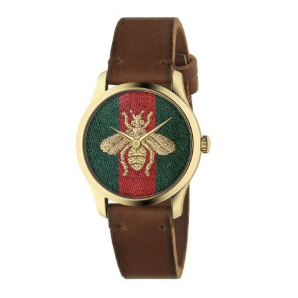 Montre à quartz G-Timeless Bee en plaqué or - Camel & Bee
