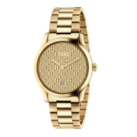 Montre à quartz G-Timeless 38 mm en plaqué or - Yellow