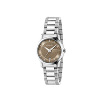 ZNO STOCK Montre à quartz G-Timeless cadrillé en acier - Brown
