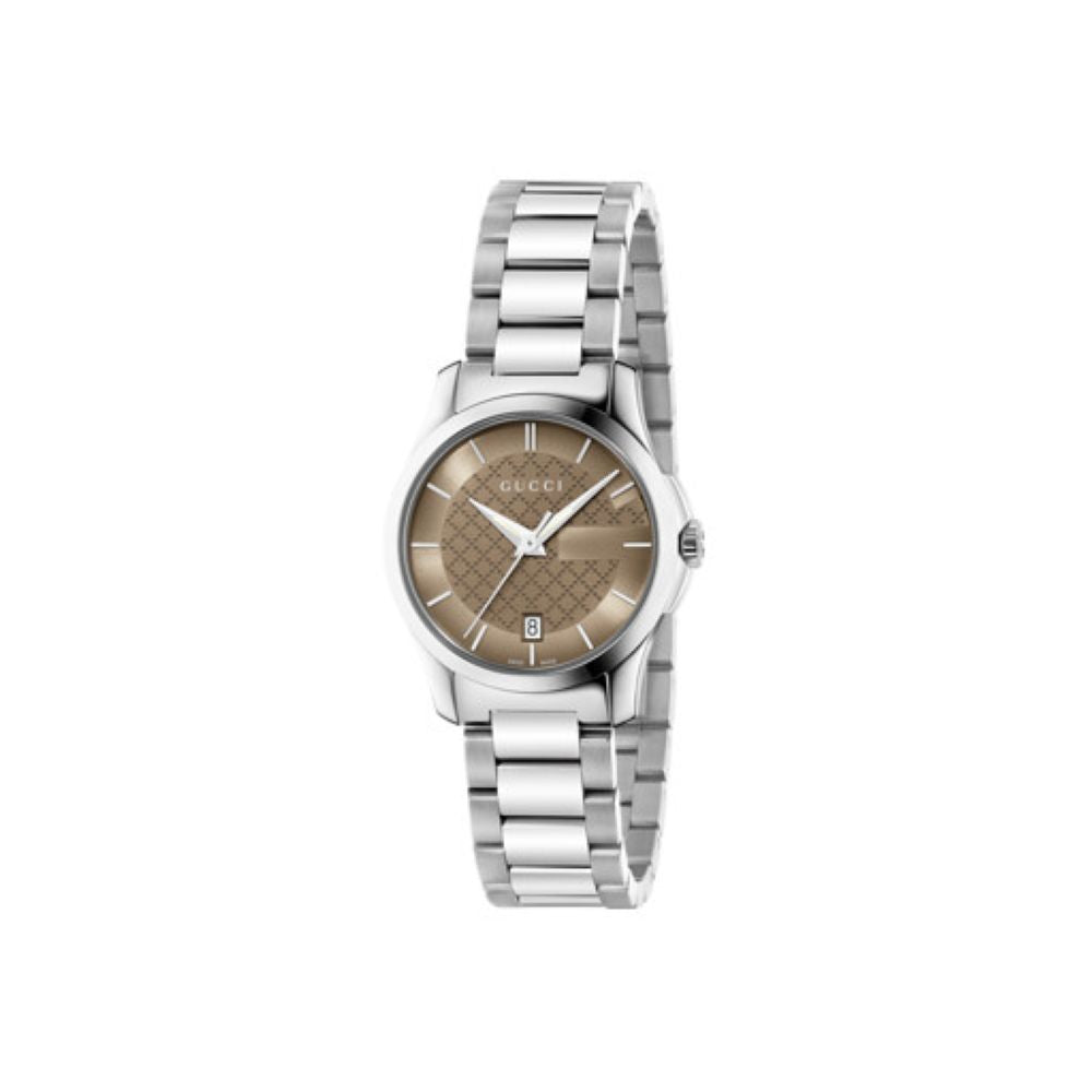 ZNO STOCK Montre à quartz G-Timeless cadrillé en acier - Brown