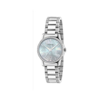 ZNO STOCK Montre à quartz G-Timeless en acier & Nacre & Diamants - White