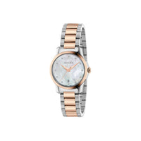 ZNO STOCK Montre à quartz G-Timeless en acier & or rose PVD & Nacre - White