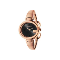 ZNO STOCK Montre à quartz Guccissima en or rose PVD - Black