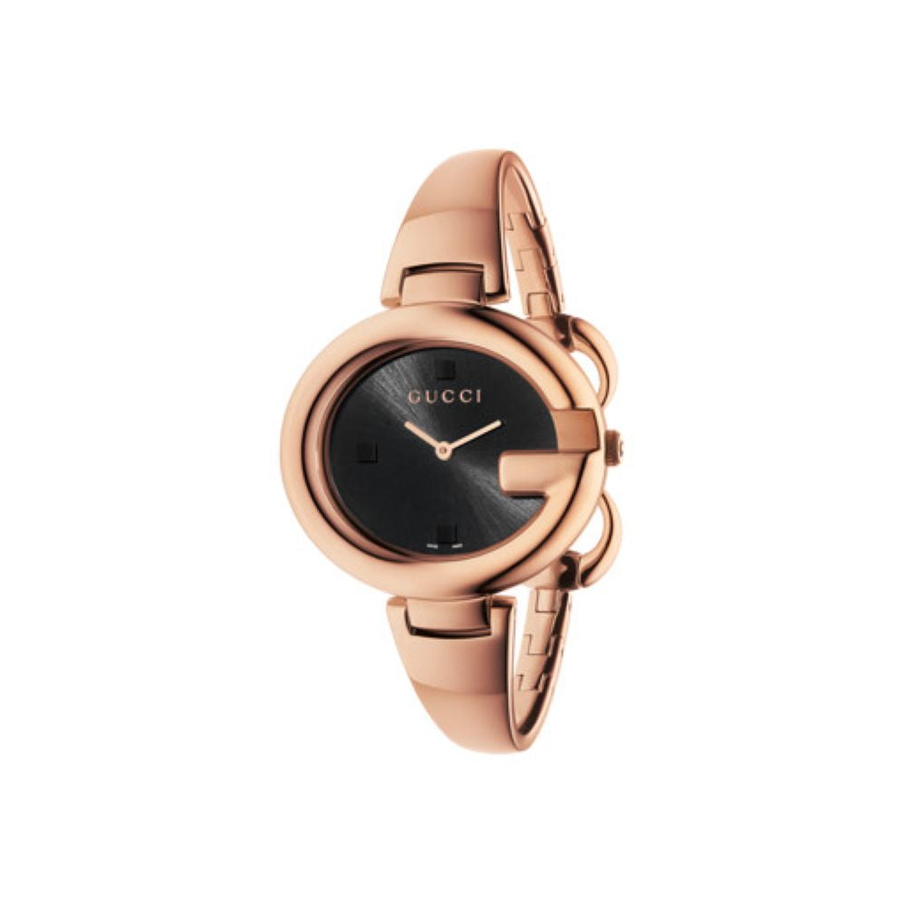 ZNO STOCK Montre à quartz Guccissima en or rose PVD - Black