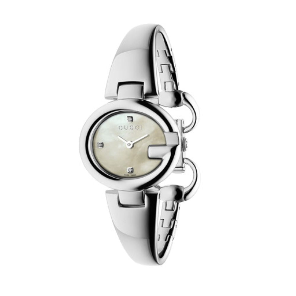 ZNO STOCK Montre à quartz Guccissima en acier & Nacre - White