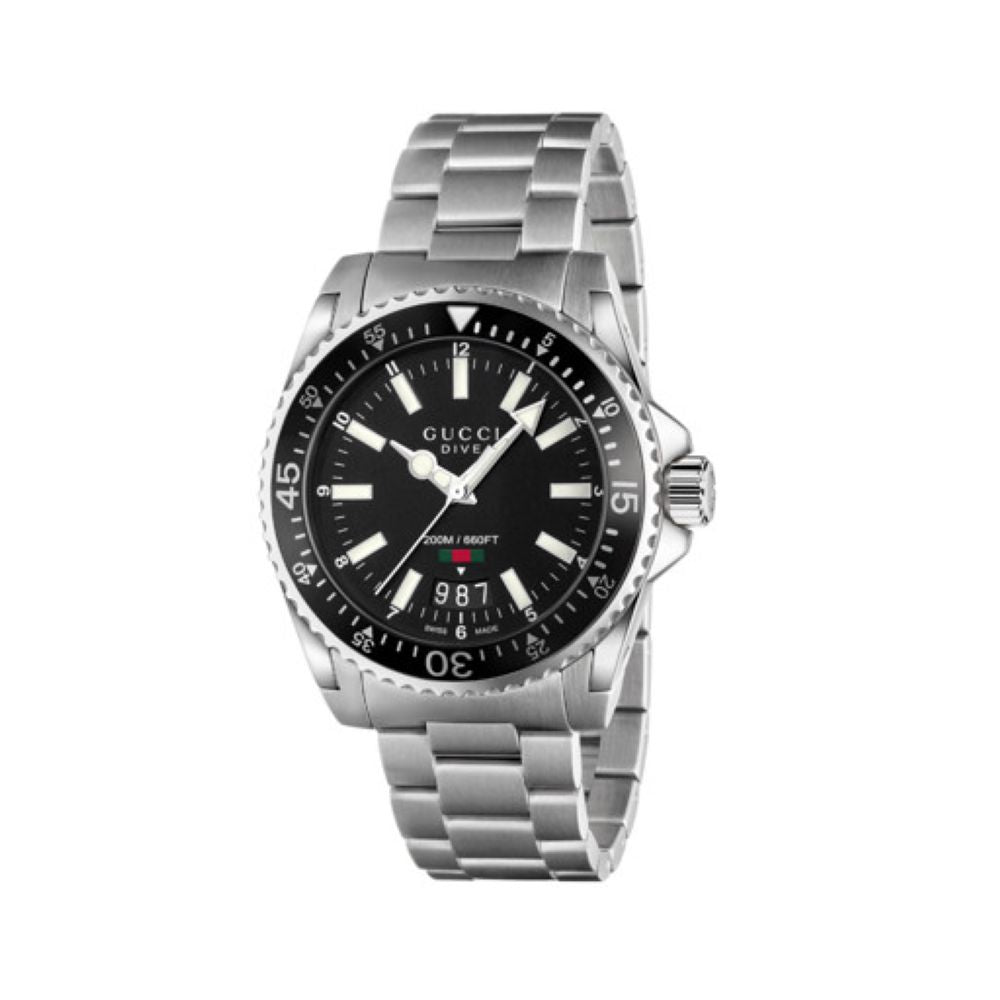 ZNO STOCK Montre à quartz Gucci Dive Large en acier - Black