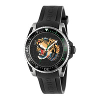 Montre à quartz Gucci Dive en acier & caoutchouc - Black Tiger