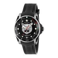 Montre à quartz Gucci Dive en acier & caoutchouc - Black