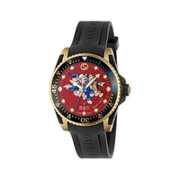ZNO STOCK Montre à quartz Gucci Dive en or jaune PVD - Black