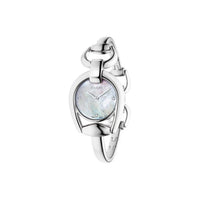 ZNO STOCK Montre à quartz Horsebit en acier & Nacre - White