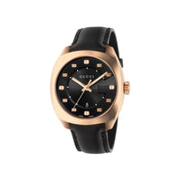 ZNO STOCK Montre à quartz 2570 Large en or rose plaqué 18K - Black