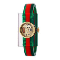 Montre à quartz Vintage Web Skeleton short - Green & Red