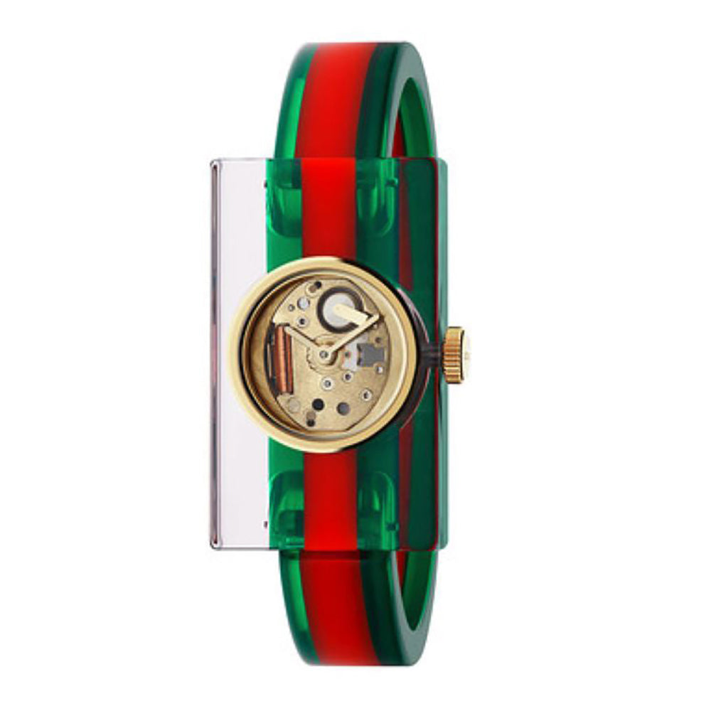 Montre à quartz Vintage Web Skeleton short - Green & Red