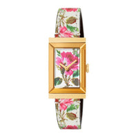 Montre à quartz New G-Frame Flower en plaqué or & Nacre - Pink multicolor