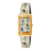 Montre à quartz New G-Frame Flower en plaqué or & Nacre - Multicolor Flower
