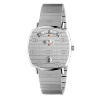 Montre à quartz Grip 35 mm en acier - White