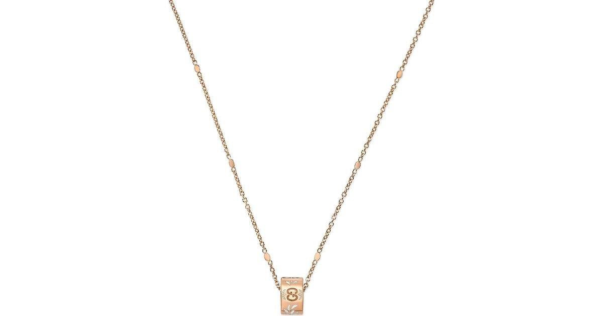 ZNO STOCK Collier Icon en or rose 18K - White