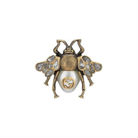 Bague Fashion Show à motif abeille & Cristal - Yellow