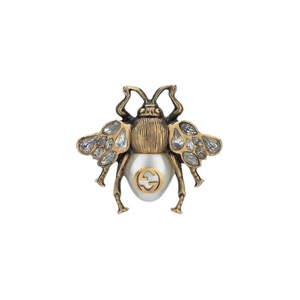 Bague Fashion Show à motif abeille & Cristal - Yellow