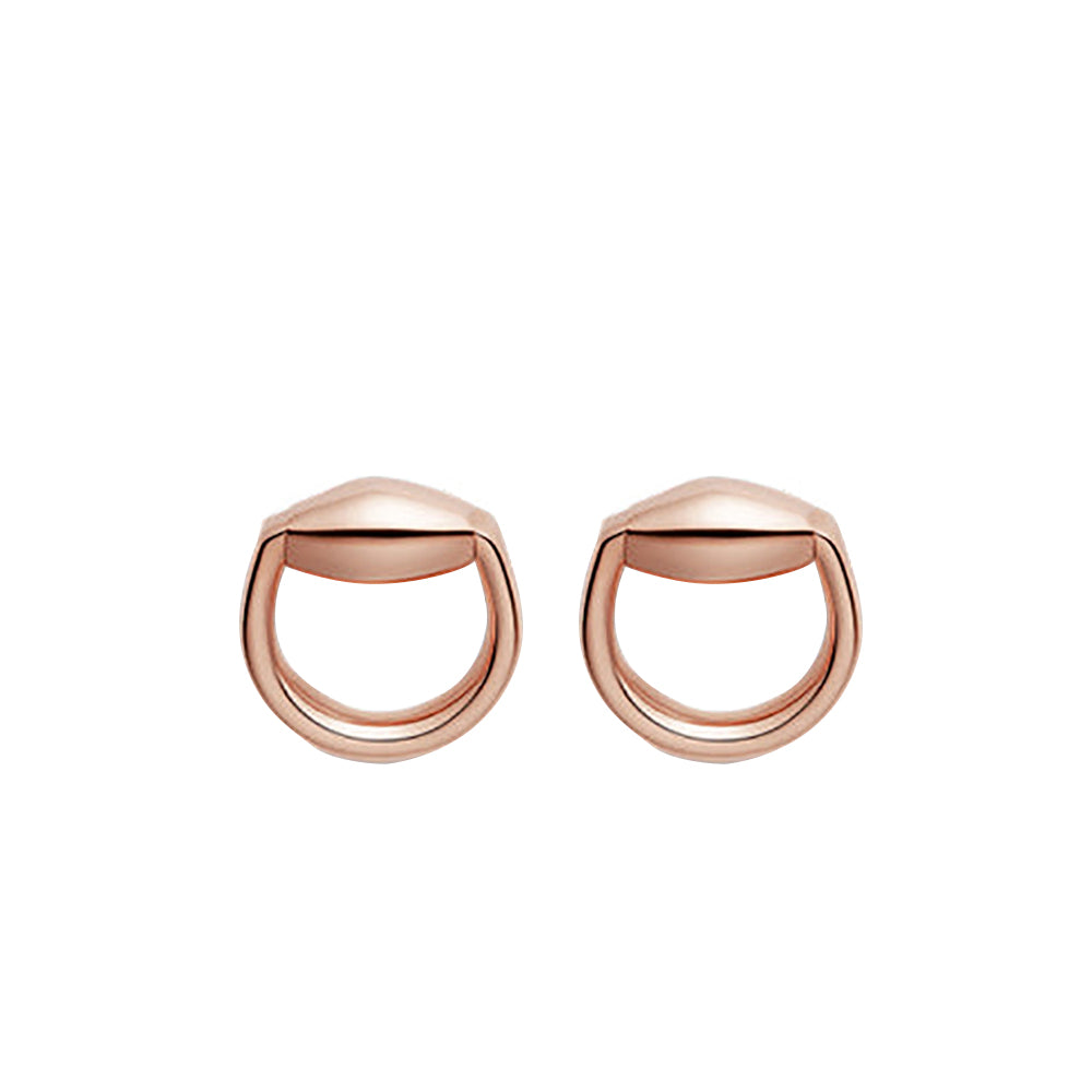 Boucles d'oreilles Horsebit en or rose 18K - Pink