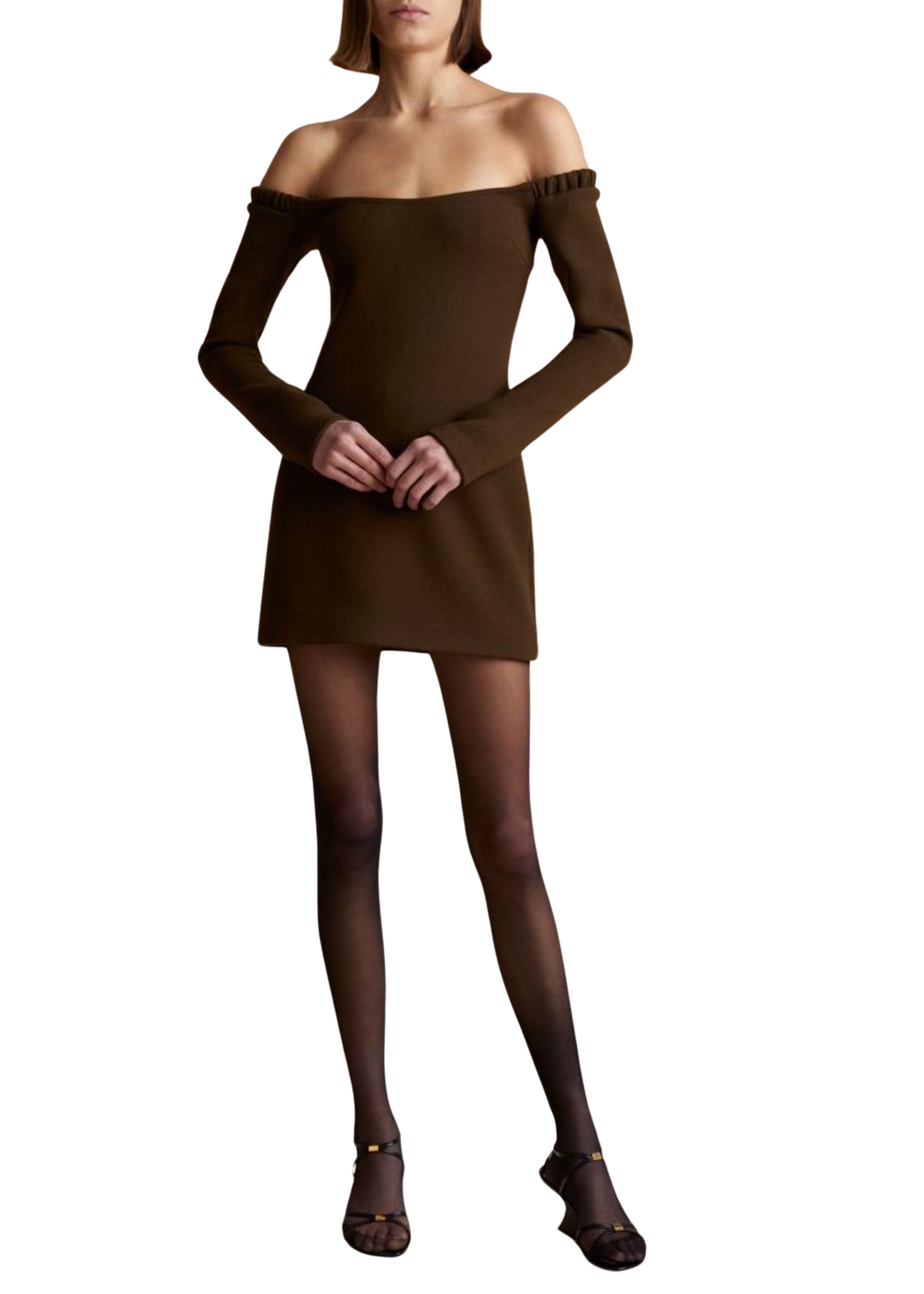 Robe Octavia en laine - Peat Moss