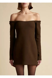Robe Octavia en laine - Peat Moss