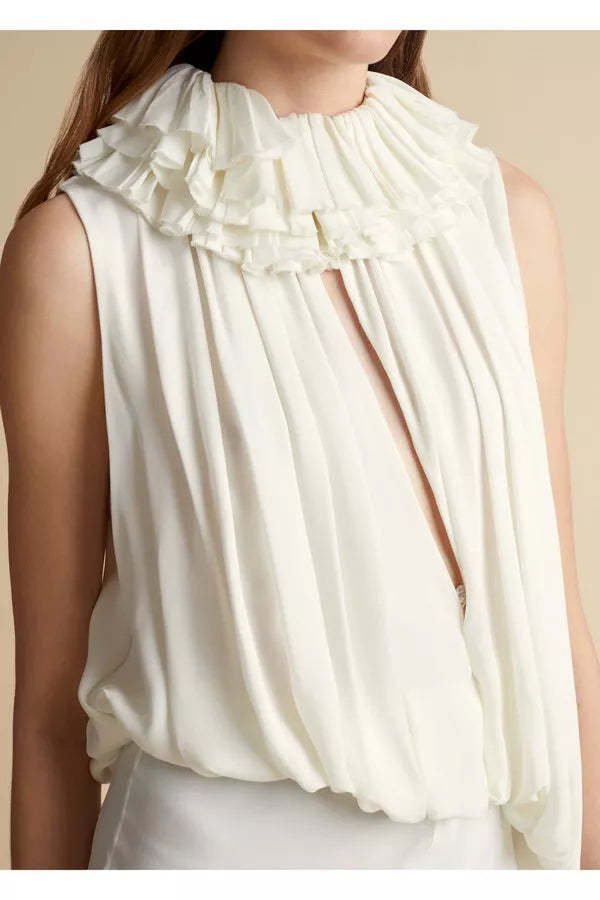 Robe Greco en soie - Cream