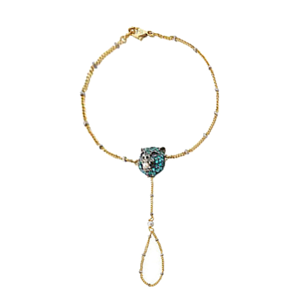 Bracelet Le Marche Des Merveilles en or jaune 18K & Nacre, Topaze et Spinel - White